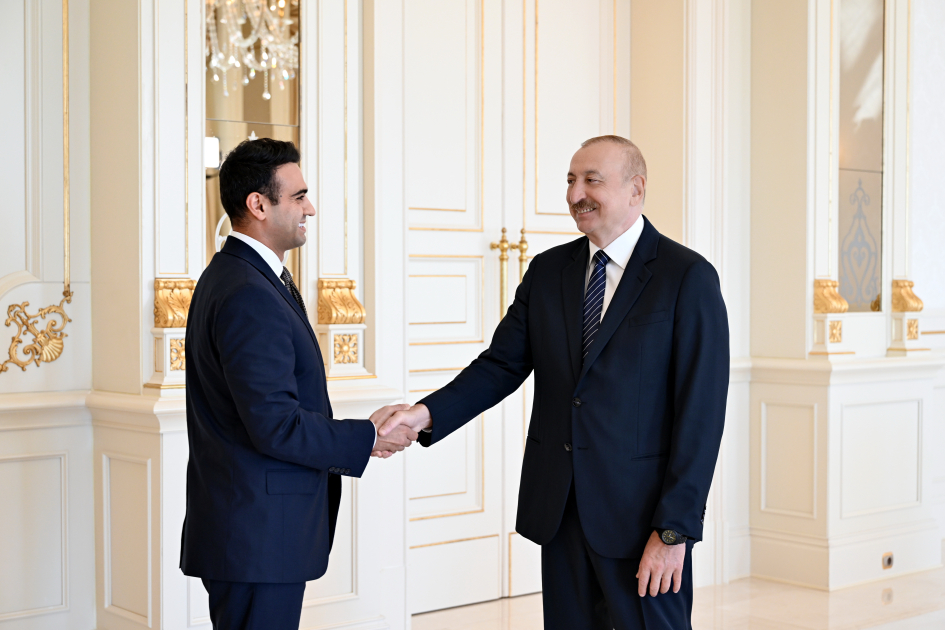 Prezident İlham Əliyev ABŞ Konqresinin Nümayəndələr Palatasının üzvünü qəbul edib